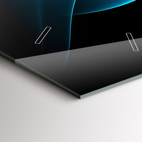 Reloj de vidrio vertical Abstracción azul - espejomat.es