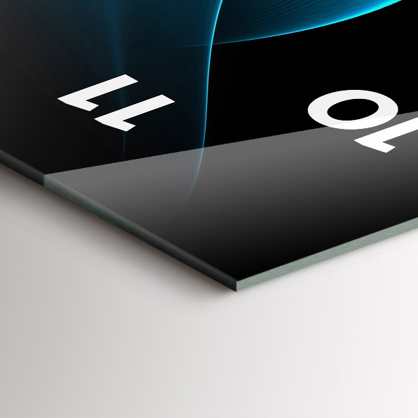 Reloj de vidrio vertical Abstracción azul - espejomat.es