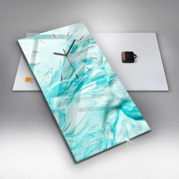 Reloj vertical Abstracción azul - espejomat.es