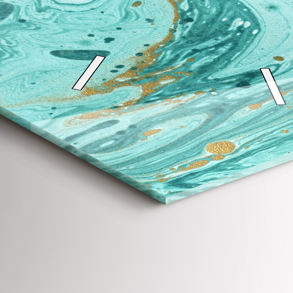 Reloj de cristal vertical Textura de mármol - espejomat.es