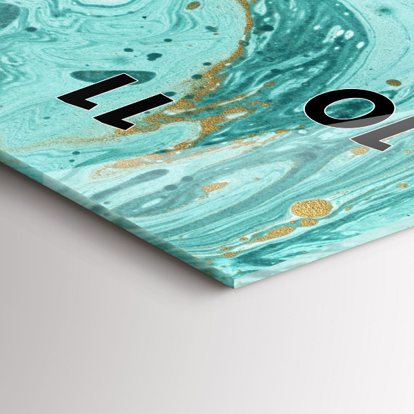 Reloj de cristal vertical Textura de mármol - espejomat.es