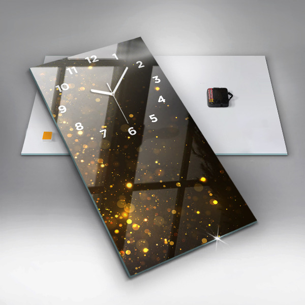 Reloj de cristal vertical Polen dorado - espejomat.es