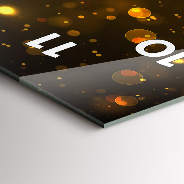 Reloj de cristal vertical Polen dorado - espejomat.es