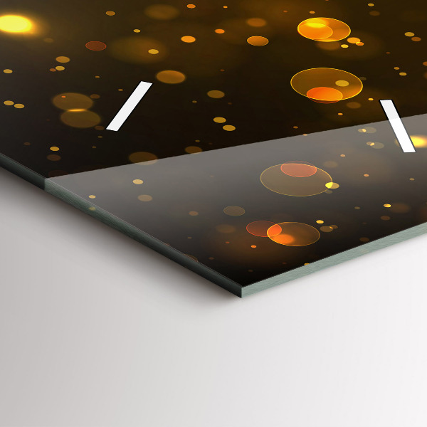 Reloj de cristal vertical Polen dorado - espejomat.es