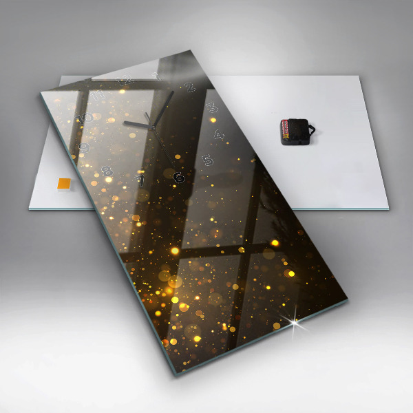 Reloj de cristal vertical Polen dorado - espejomat.es