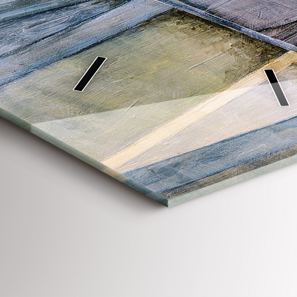 Reloj de vidrio vertical Pintura impresionista - espejomat.es