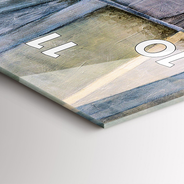 Reloj de vidrio vertical Pintura impresionista - espejomat.es