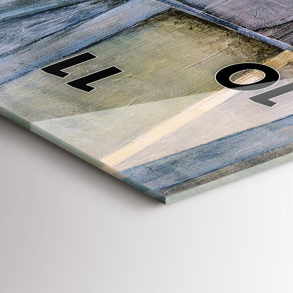 Reloj de vidrio vertical Pintura impresionista - espejomat.es