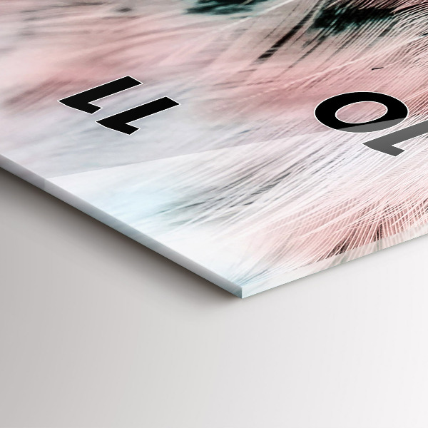 Reloj vertical Plumas de colores - espejomat.es