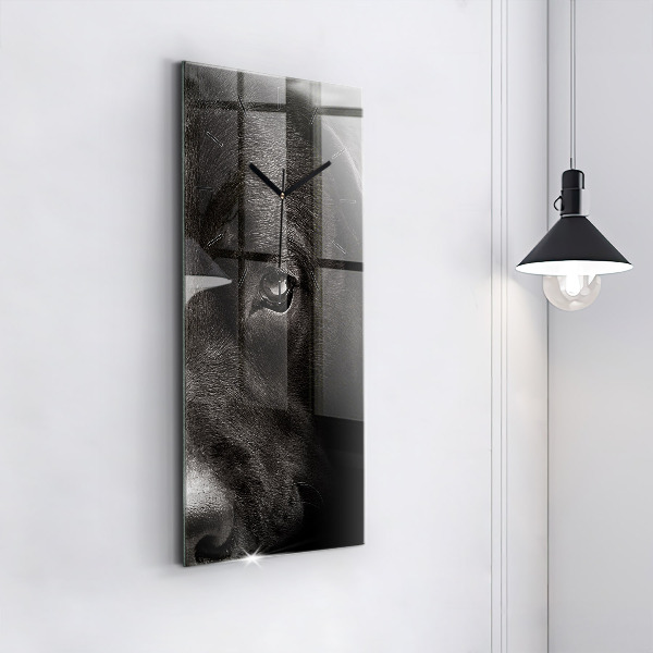 Reloj de vidrio vertical Perro y gato escocés - espejomat.es