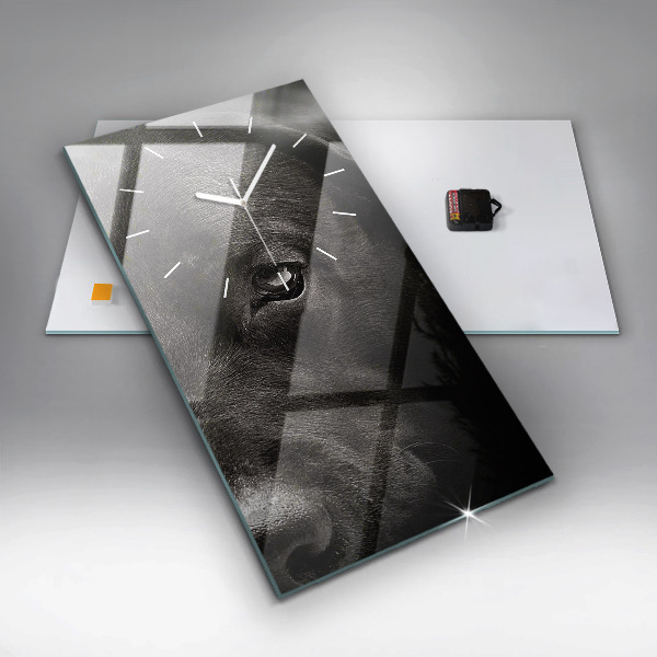 Reloj de vidrio vertical Perro y gato escocés - espejomat.es