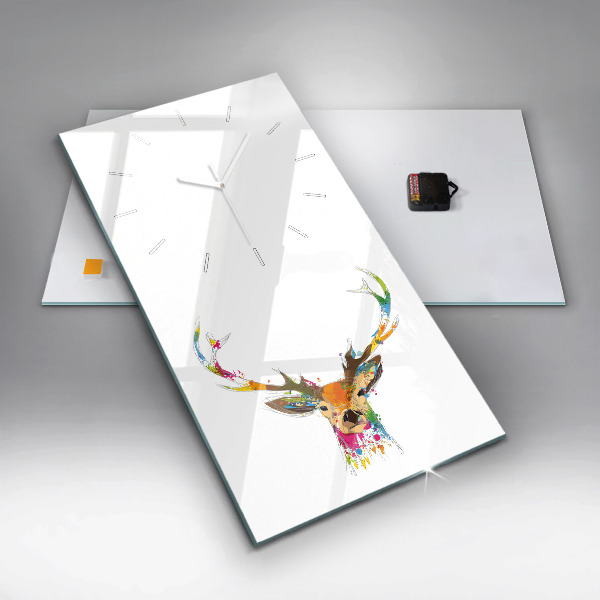 Reloj vertical Cabeza de ciervo de colores - espejomat.es