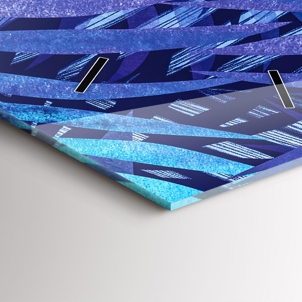 Reloj de cristal vertical Hojas azules - espejomat.es