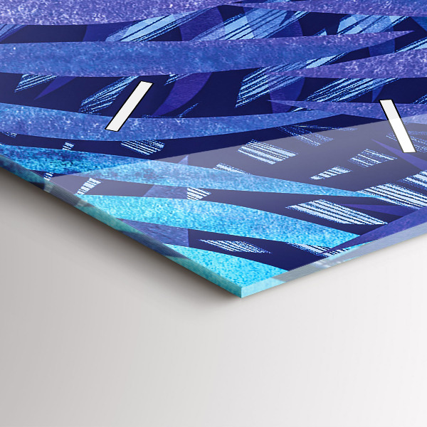 Reloj de cristal vertical Hojas azules - espejomat.es