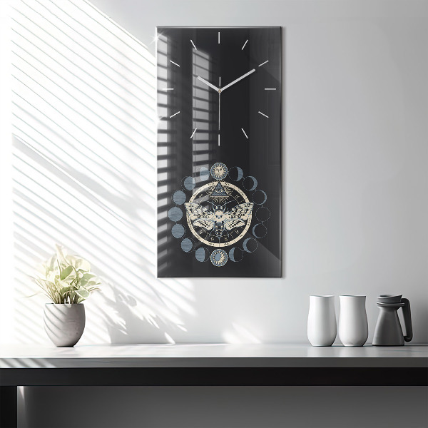 Reloj de cristal vertical Fases de la luna - espejomat.es