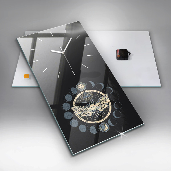 Reloj de cristal vertical Fases de la luna - espejomat.es