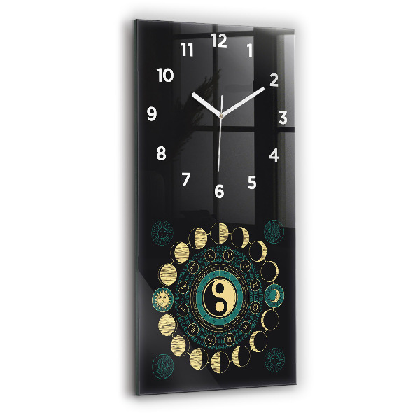 Reloj de vidrio vertical Fases de la luna - espejomat.es