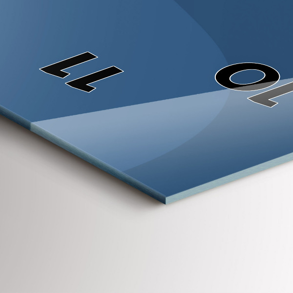 Reloj de cristal vertical Olas azules - espejomat.es