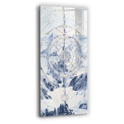 Reloj de cristal vertical Dibujos azules - espejomat.es
