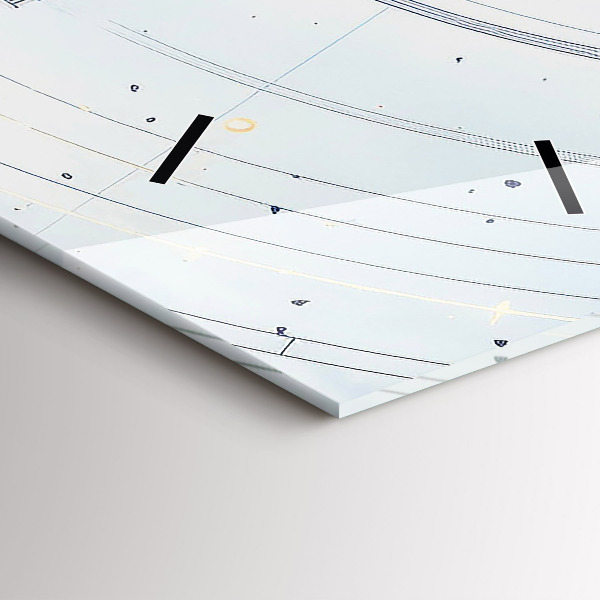 Reloj de cristal vertical Dibujos azules - espejomat.es