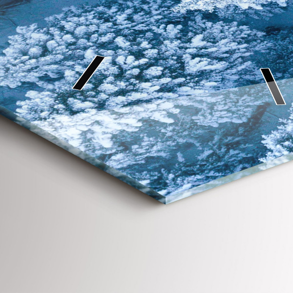 Reloj de vidrio vertical Bosque desde un dron - espejomat.es