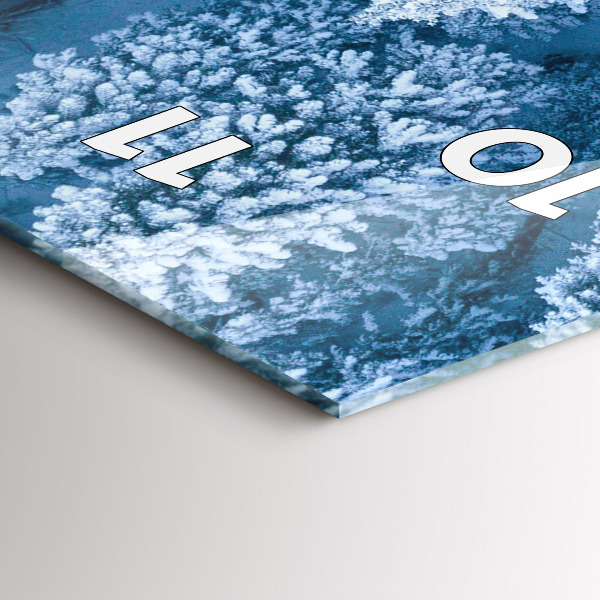 Reloj de vidrio vertical Bosque desde un dron - espejomat.es