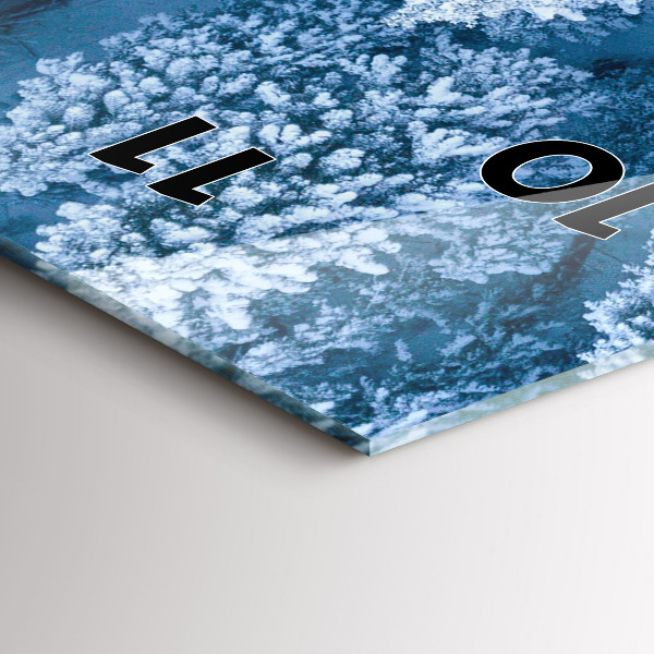 Reloj de vidrio vertical Bosque desde un dron - espejomat.es