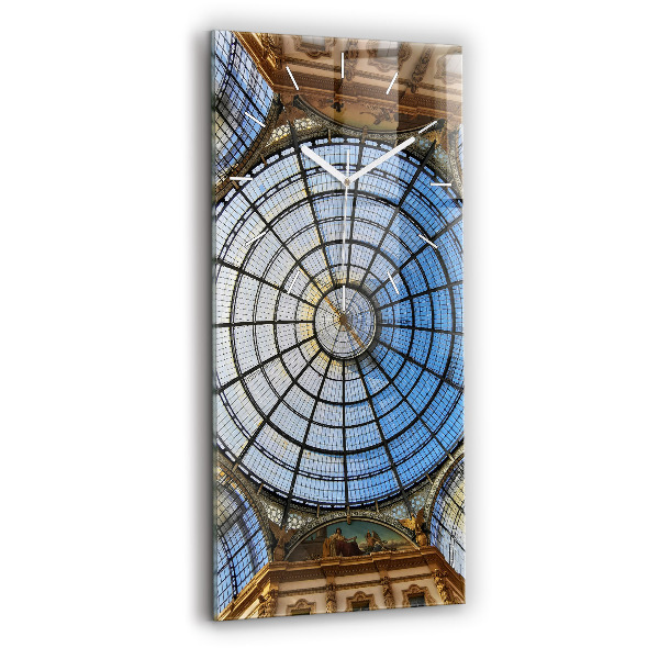Reloj de vidrio vertical Centro comercial en Milán - espejomat.es