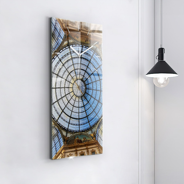 Reloj de vidrio vertical Centro comercial en Milán - espejomat.es