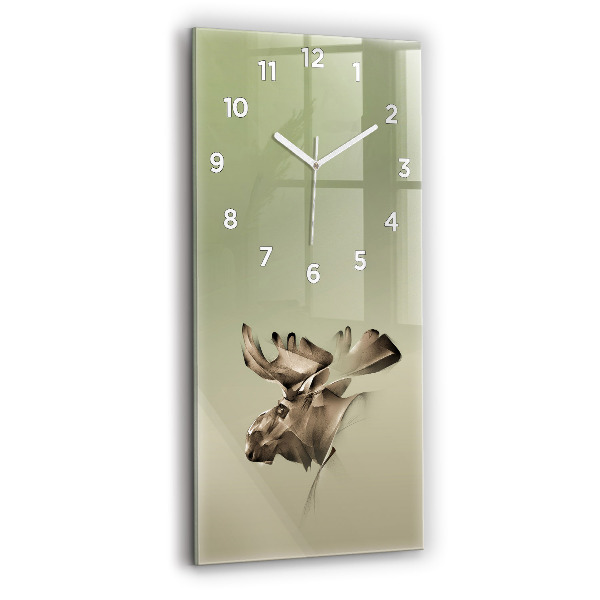 Reloj de cristal vertical Alce gráfico - espejomat.es