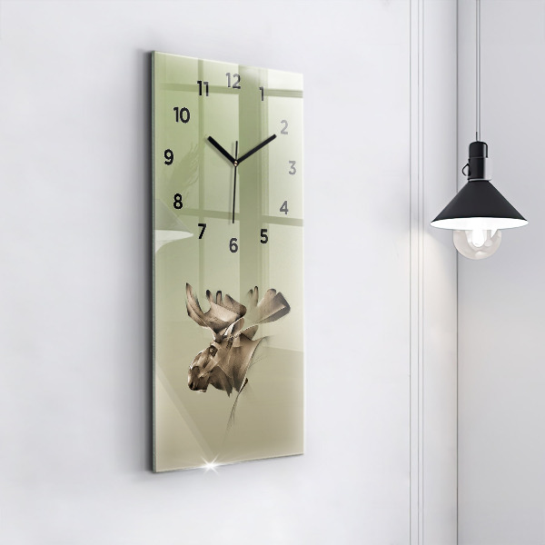 Reloj de cristal vertical Alce gráfico - espejomat.es