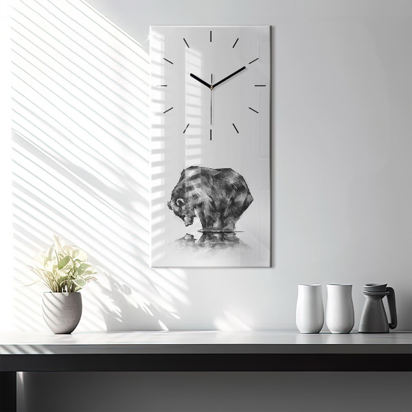 Reloj vertical Dibujo oso - espejomat.es