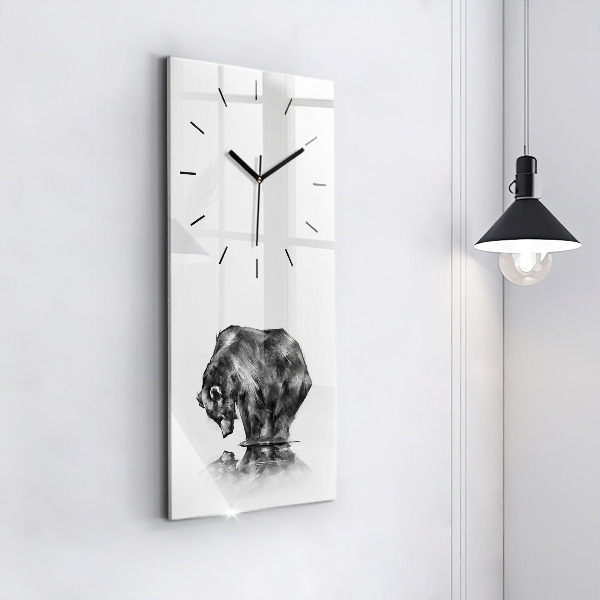 Reloj vertical Dibujo oso - espejomat.es