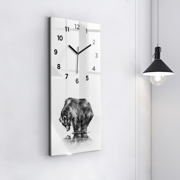 Reloj vertical Dibujo oso - espejomat.es