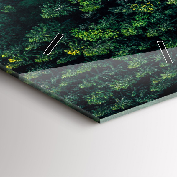 Reloj de vidrio vertical El bosque a vista de pájaro - espejomat.es