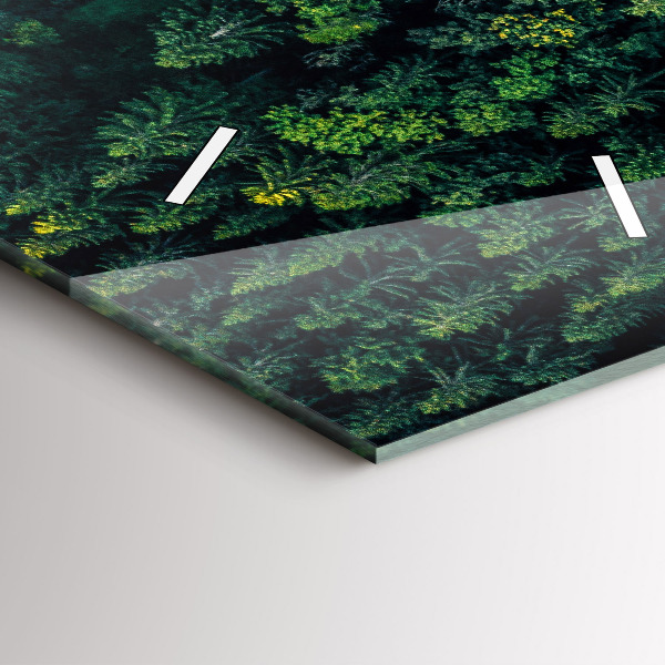 Reloj de vidrio vertical El bosque a vista de pájaro - espejomat.es