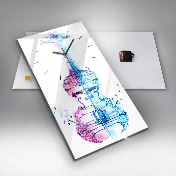 Reloj de cristal vertical Cello parque lago - espejomat.es