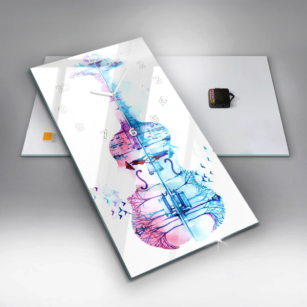 Reloj de cristal vertical Cello parque lago - espejomat.es