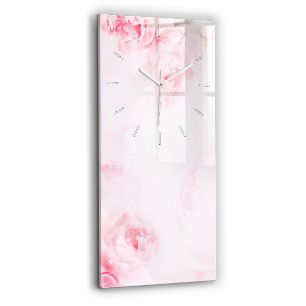 Reloj de cristal vertical Flores en flor - espejomat.es