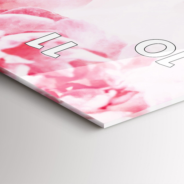 Reloj de cristal vertical Flores en flor - espejomat.es