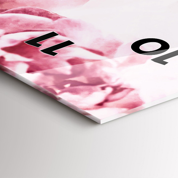 Reloj de cristal vertical Flores en flor - espejomat.es