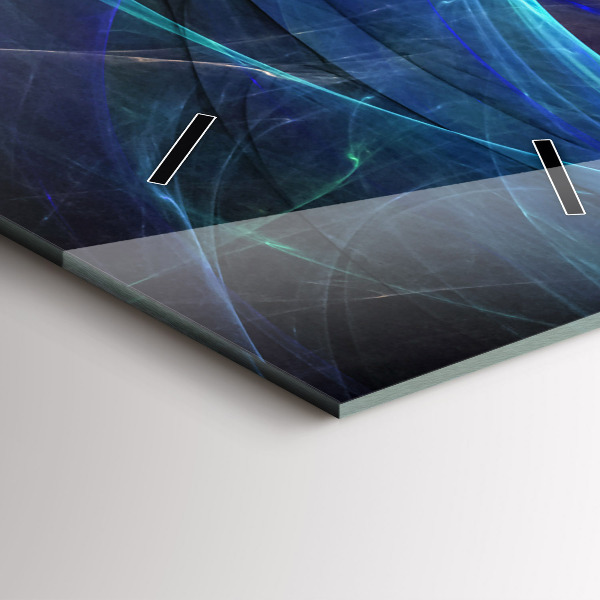 Reloj de cristal vertical Fractal colorido - espejomat.es