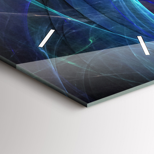 Reloj de cristal vertical Fractal colorido - espejomat.es