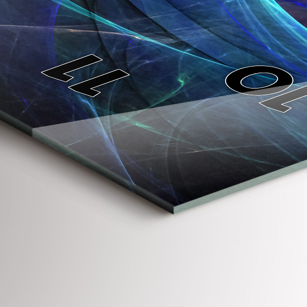 Reloj de cristal vertical Fractal colorido - espejomat.es