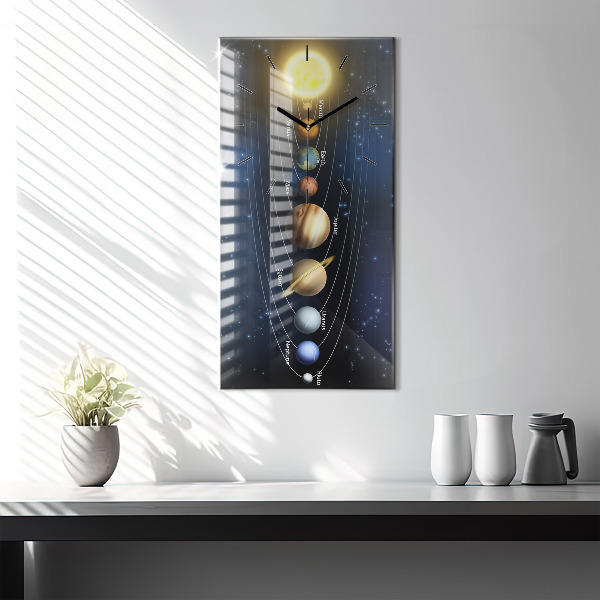 Reloj vertical Sistema solar - espejomat.es