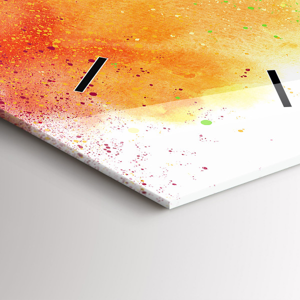 Reloj de cristal vertical Arco iris abstracto - espejomat.es