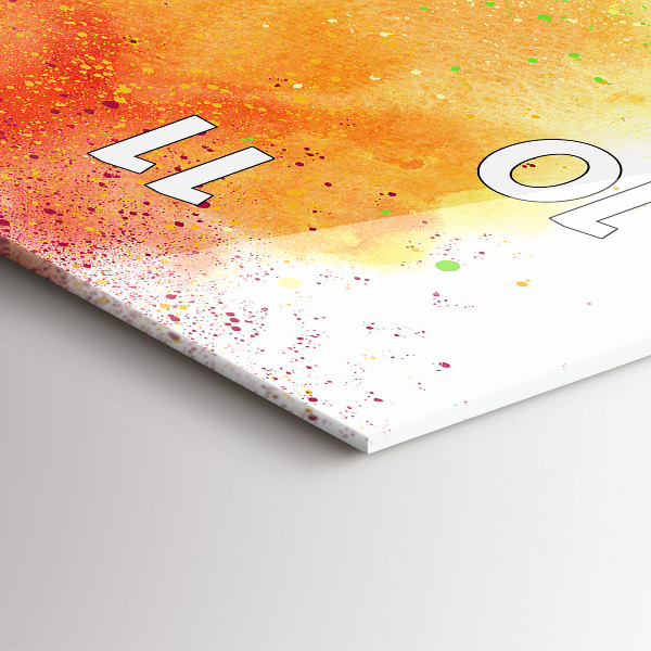 Reloj de cristal vertical Arco iris abstracto - espejomat.es