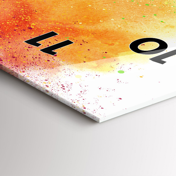 Reloj de cristal vertical Arco iris abstracto - espejomat.es