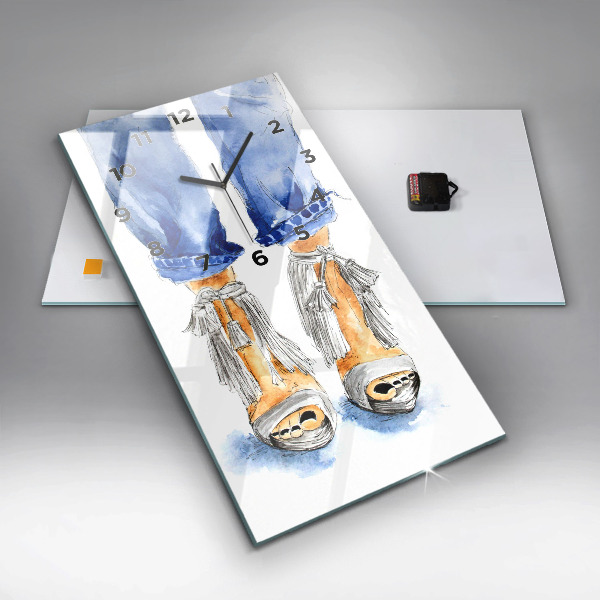 Reloj de cristal vertical Alfileres de mujer - espejomat.es