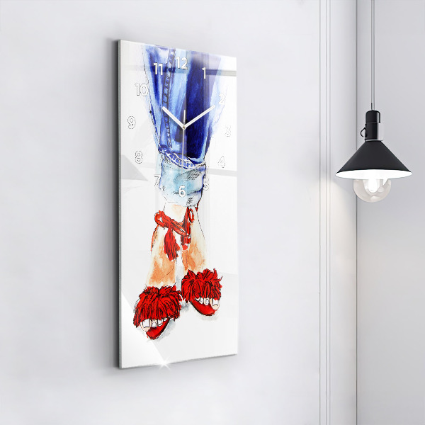 Reloj de vidrio vertical Alfileres de mujer - espejomat.es